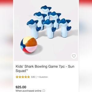 New kids shark bowling game